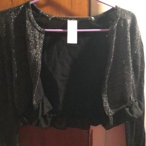 Girls black with silver sparkle sweater